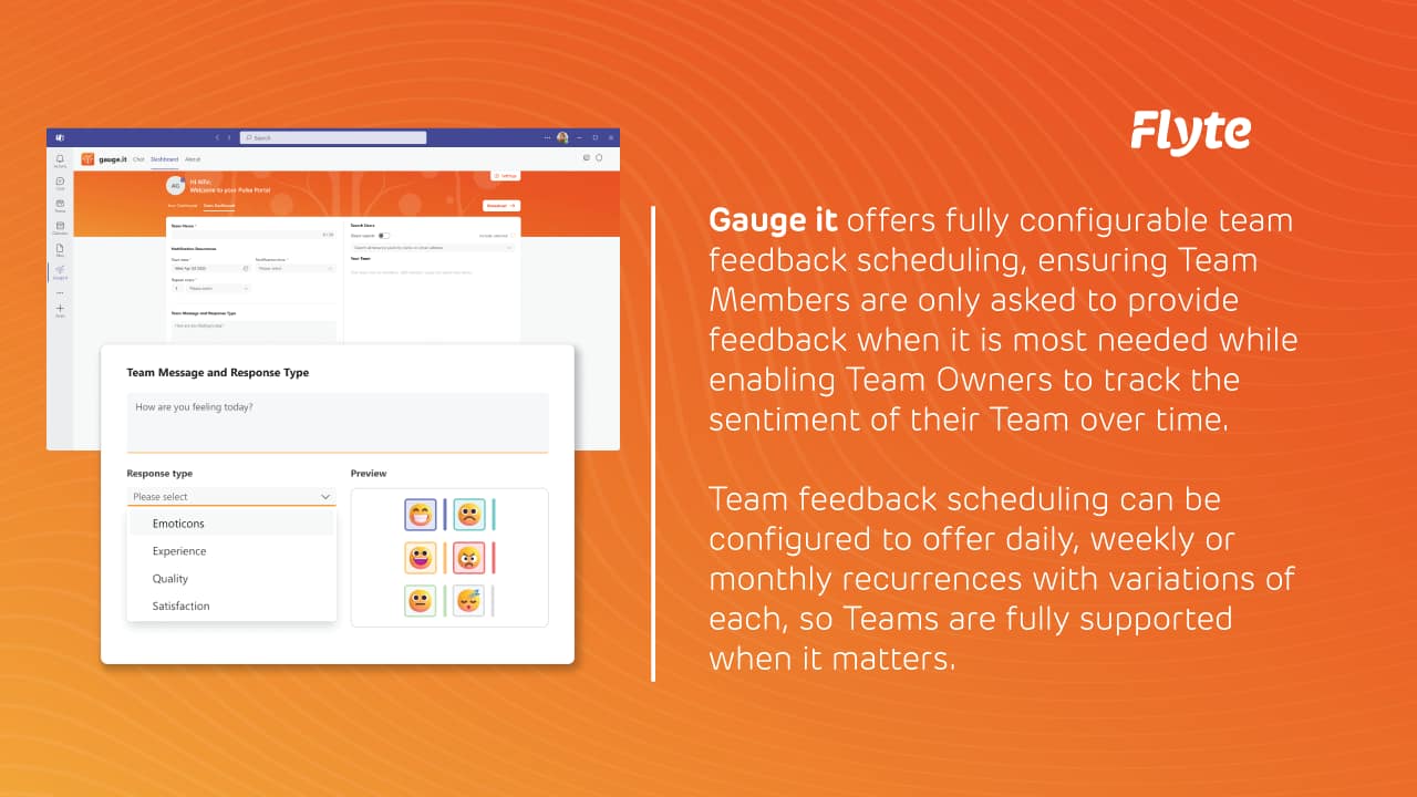 1280x-notification-recurrence Configurable team feedback with Gauge it enabling team owners to track sentiment