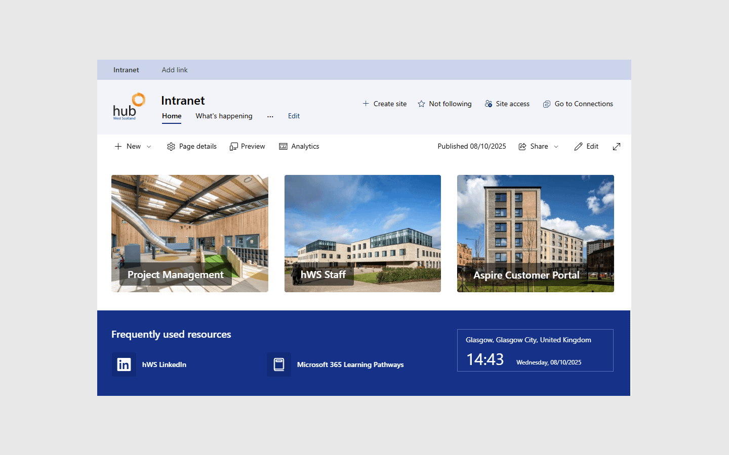 1440xhWS-intranet hWS intranet home screen